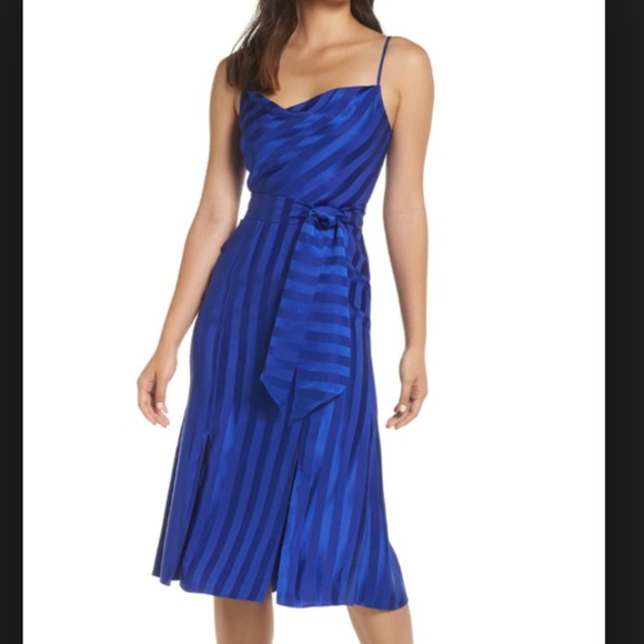 KEEPSAKE the Label Dresses & Skirts - Abound Shadow Stripe Tea Length Dress by KEEPSAKE